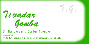 tivadar gomba business card